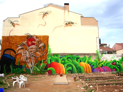 graffiti en huertos comunitarios
